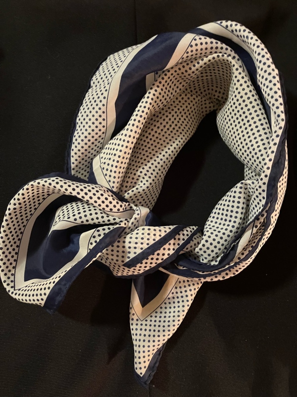 New Navy and White Polka Dot Women's/Men’s Scarf